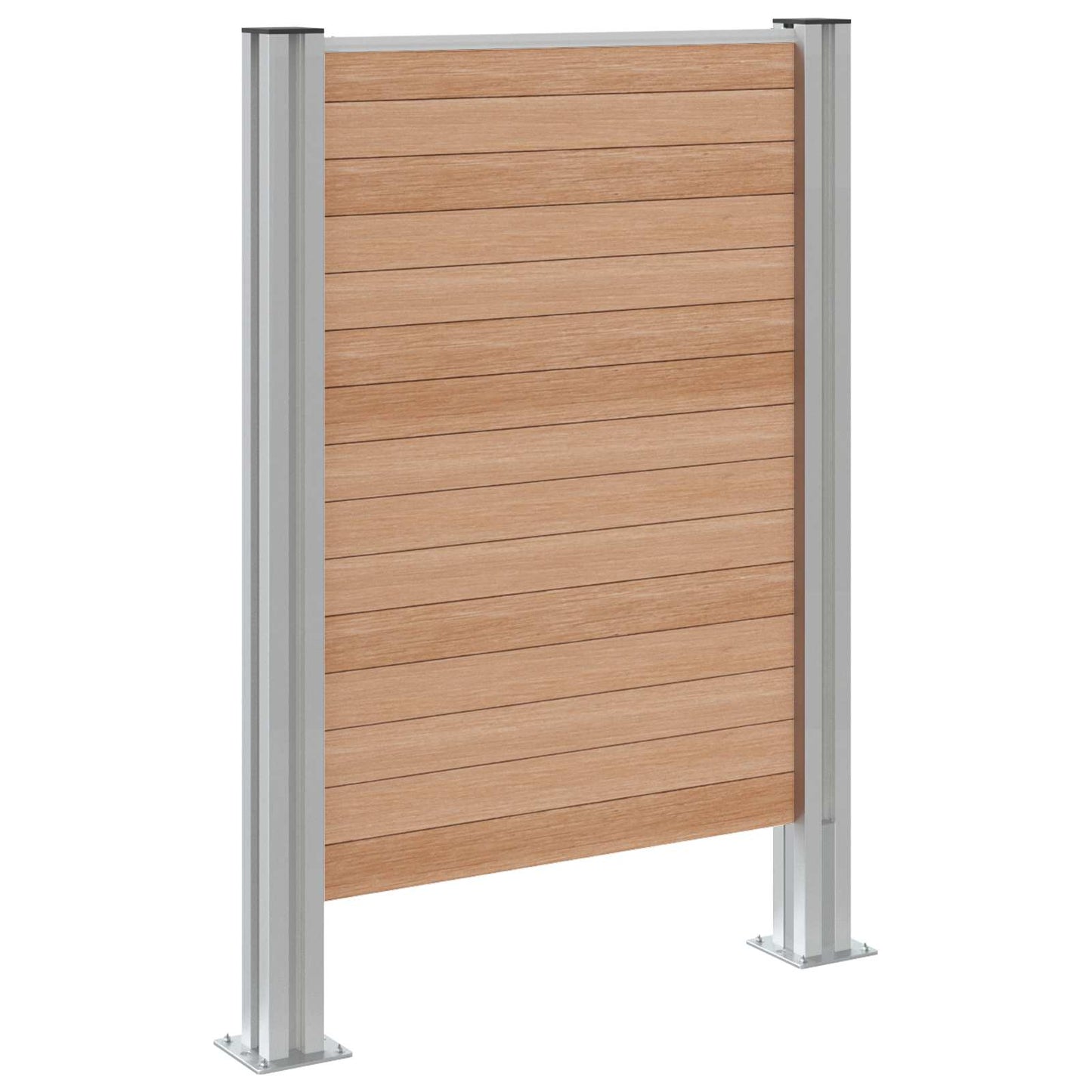 vidaXL Garbage Bin Fence Brown 85 x 12 x 115 cm Aluminium and WPC