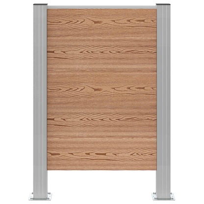 vidaXL Garbage Bin Fence Brown 85 x 12 x 115 cm Aluminium and WPC