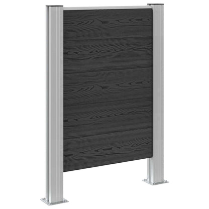 vidaXL Garbage Bin Fence Grey 85 x 12 x 115 cm Aluminium and WPC