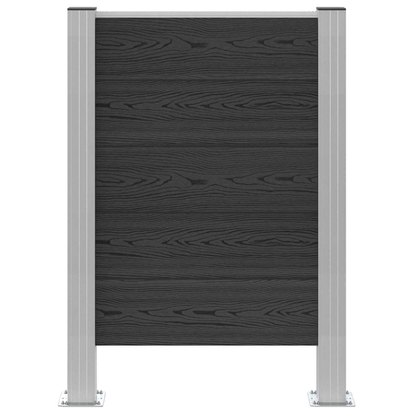 vidaXL Garbage Bin Fence Grey 85 x 12 x 115 cm Aluminium and WPC