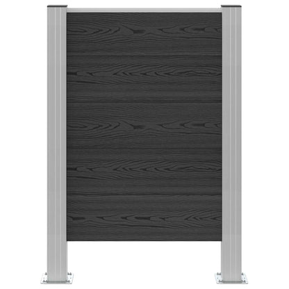 vidaXL Garbage Bin Fence Grey 85 x 12 x 115 cm Aluminium and WPC