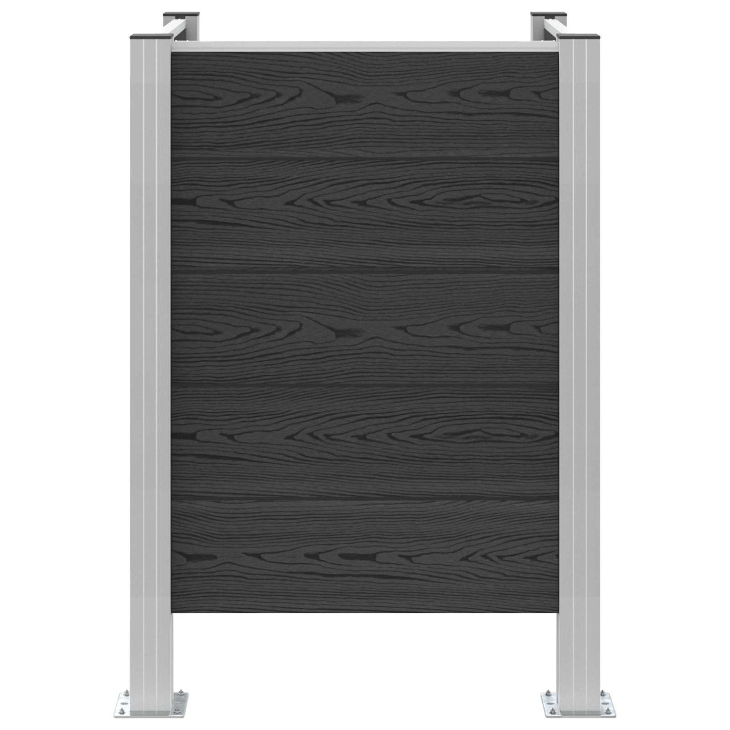 vidaXL Garbage Bin Fence Grey 85 x 85 x 115 cm Aluminium and WPC