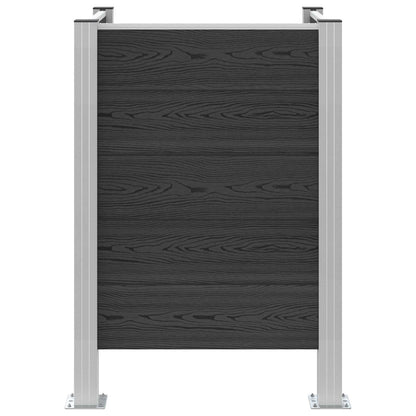 vidaXL Garbage Bin Fence Grey 85 x 85 x 115 cm Aluminium and WPC