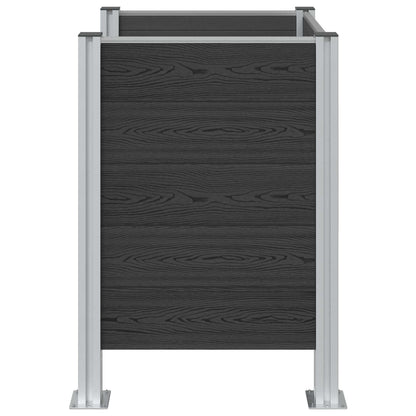 vidaXL Garbage Bin Fence Grey 85 x 85 x 115 cm Aluminium and WPC