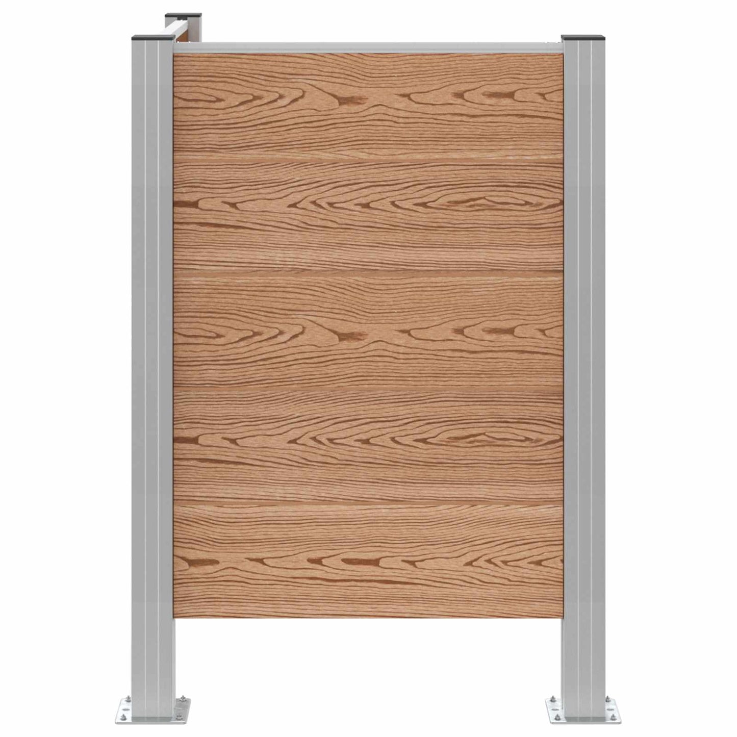 vidaXL Garbage Bin Fence Brown 85 x 85 x 115 cm Aluminium and WPC