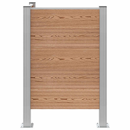 vidaXL Garbage Bin Fence Brown 85 x 85 x 115 cm Aluminium and WPC