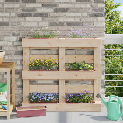 vidaXL Flower Boxes for Euro Pallets 12 pcs Brown 36.5 x 14 x 9.5 cm