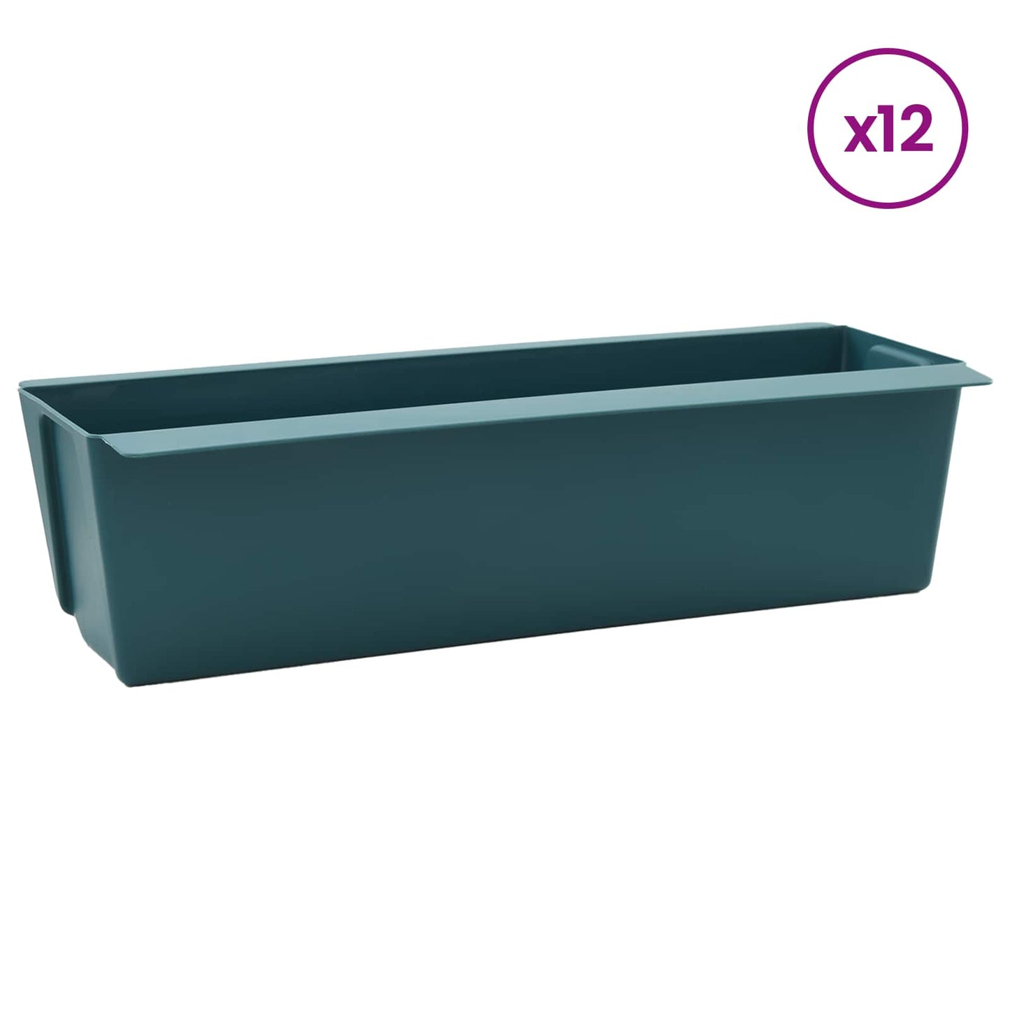 vidaXL Flower Boxes for Euro Pallets 12 pcs Green 36 x 13.5 x 9.5 cm