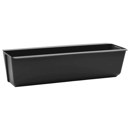 vidaXL Flower Boxes for Euro Pallets 12 pcs Black 36 x 13.5 x 9.5 cm