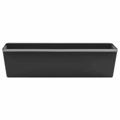 vidaXL Flower Boxes for Euro Pallets 12 pcs Black 36 x 13.5 x 9.5 cm