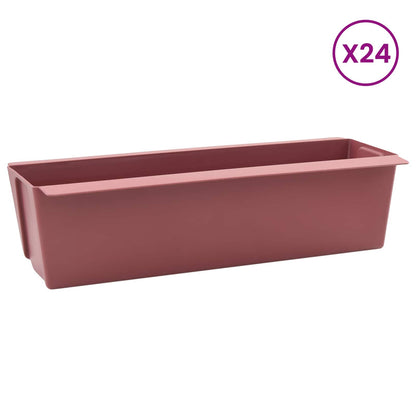 vidaXL Flower Boxes for Euro Pallets 24 pcs Brown 36 x 13.5 x 9.5 cm