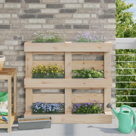 vidaXL Flower Boxes for Euro Pallets 24 pcs Light grey
