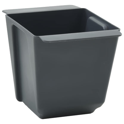 vidaXL Flower Boxes for Euro Pallets 12 pcs Grey 13.5 x 9 x 9.5 cm