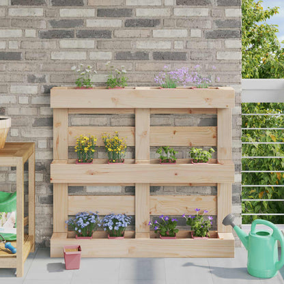 vidaXL Flower Boxes for Euro Pallets 12 pcs Brown 14 x 9 x 9.5 cm