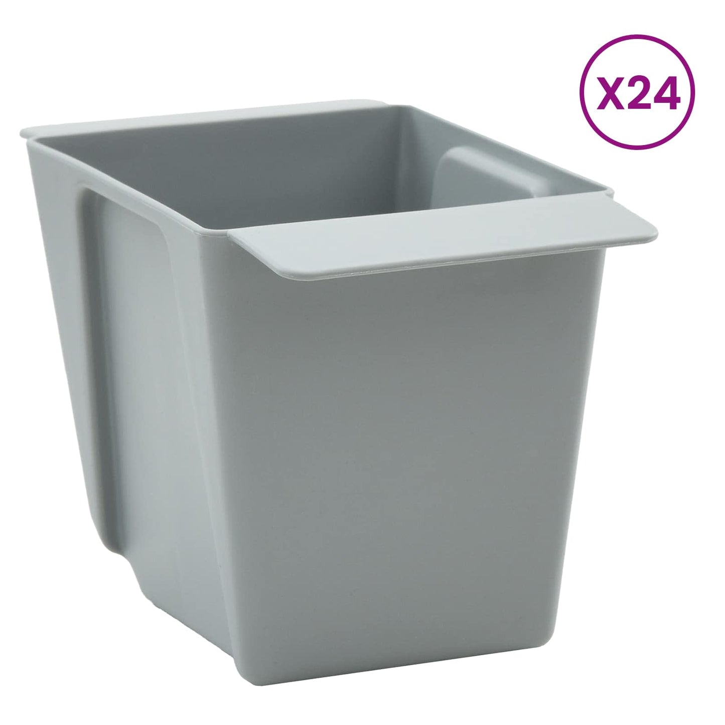 vidaXL Flower Boxes for Euro Pallets 24 pcs Light grey