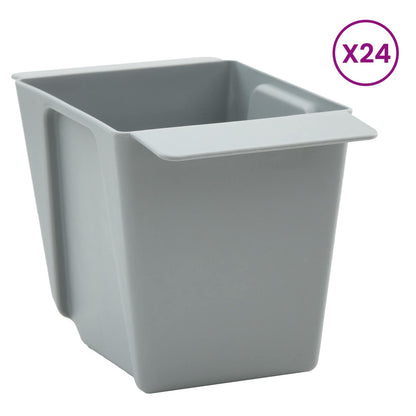 vidaXL Flower Boxes for Euro Pallets 24 pcs Light grey