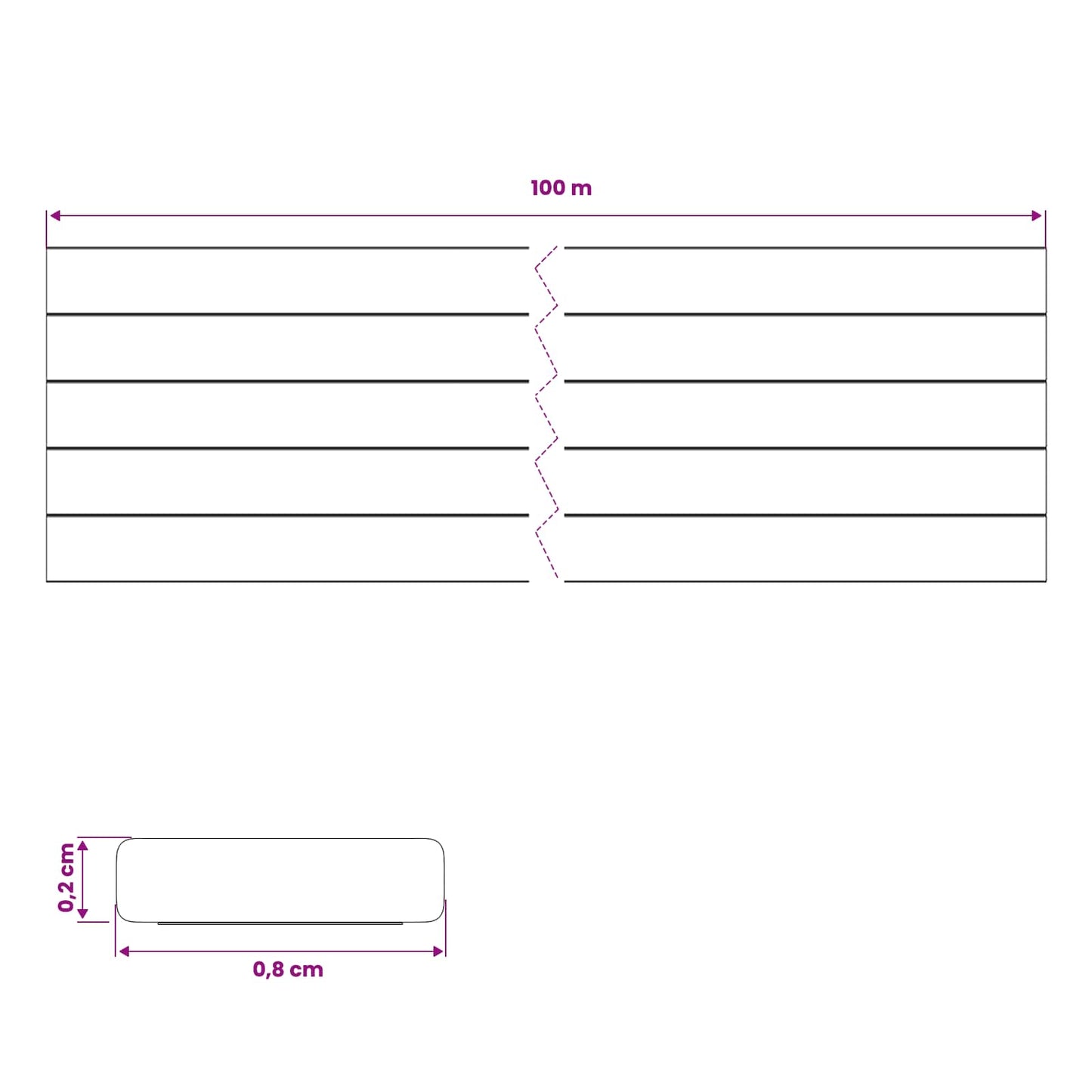 vidaXL Self-Adhesive Window Seal White 8 x 2 mm 100 m EPDM Foam