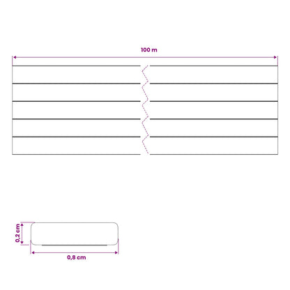 vidaXL Self-Adhesive Window Seal White 8 x 2 mm 100 m EPDM Foam
