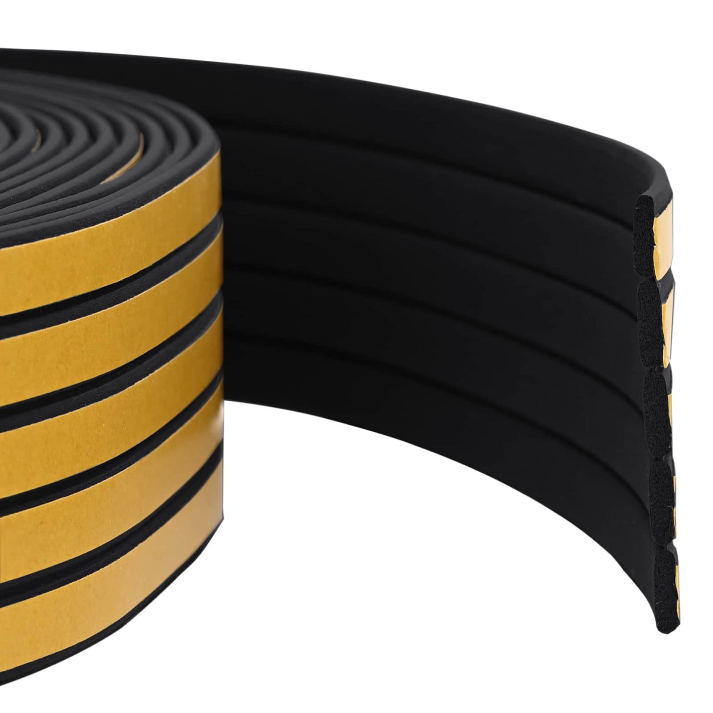vidaXL Self-Adhesive Window Seal Black 8 x 2 mm 12 m EPDM Foam