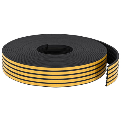 vidaXL Self-Adhesive Window Seal Black 15 x 8 mm 100 m EPDM Foam
