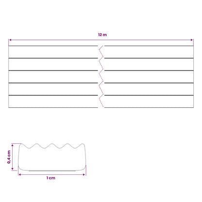 vidaXL Self-Adhesive Window Seal White 10 x 4 mm 12 m EPDM Foam