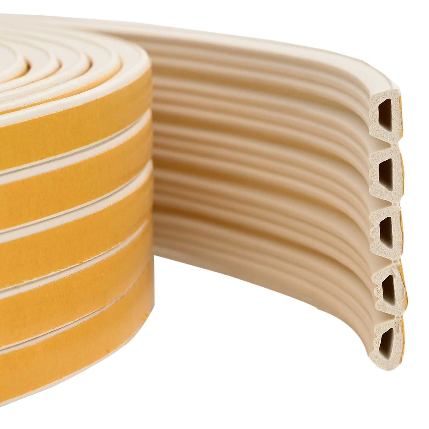 vidaXL Self-Adhesive Window Seal White 10 x 6 mm 50 m EPDM Foam