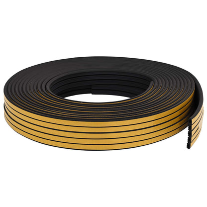 vidaXL Self-Adhesive Window Seal Black 10 x 6 mm 25 m EPDM Foam
