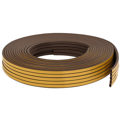 vidaXL Self-Adhesive Window Seal Brown 10 x 6 mm 12 m EPDM Foam
