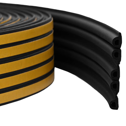 vidaXL Self-Adhesive Window Seal Black 9 x 6 mm 50 m EPDM Foam