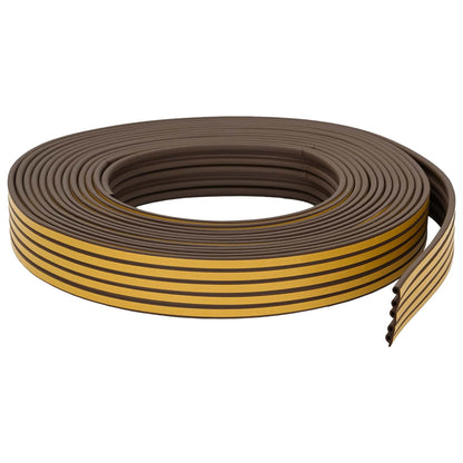 vidaXL Self-Adhesive Window Seal Brown 9 x 6 mm 100 m EPDM Foam