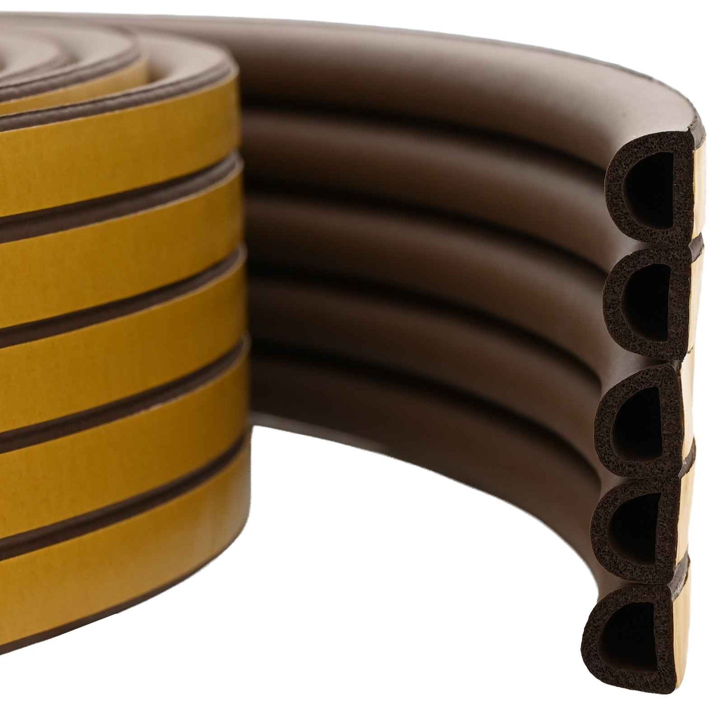 vidaXL Self-Adhesive Window Seal Brown 12 x 10 mm 100 m EPDM Foam