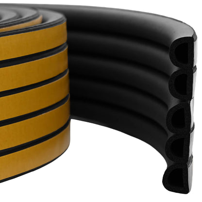 vidaXL Self-Adhesive Window Seal Black 14 x 12 mm 50 m EPDM Foam