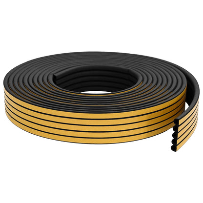 vidaXL Self-Adhesive Window Seal Black 14 x 12 mm 50 m EPDM Foam