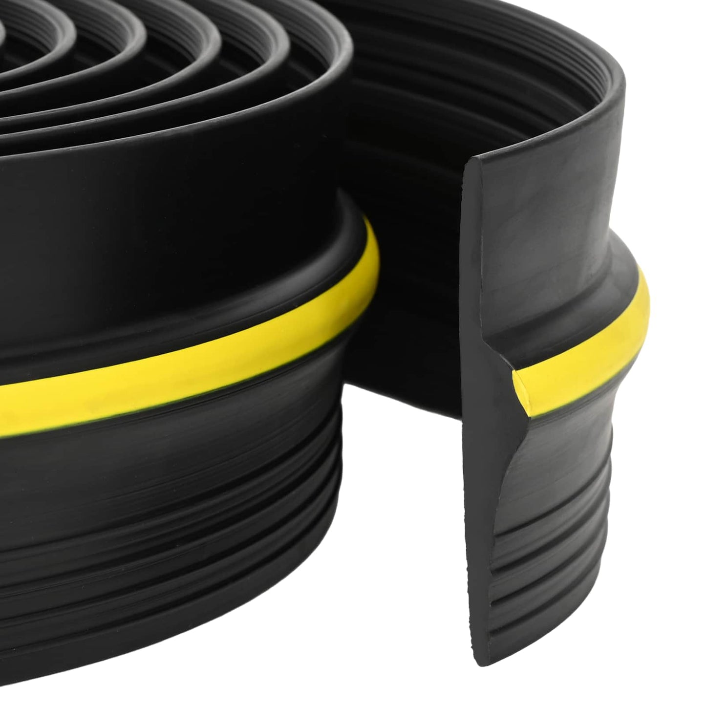 vidaXL Garage Floor Seal Black and Yellow 12 x 90 mm 4 m PVC