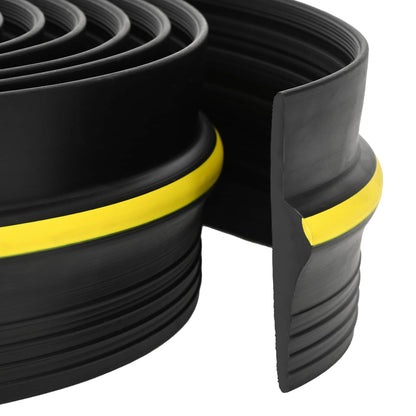 vidaXL Garage Floor Seal Black and Yellow 12 x 90 mm 4 m PVC