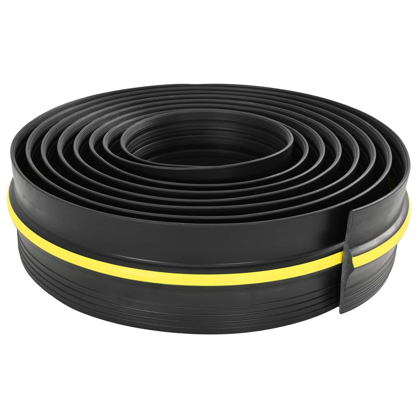 vidaXL Garage Floor Seal Black and Yellow 12 x 90 mm 4 m PVC