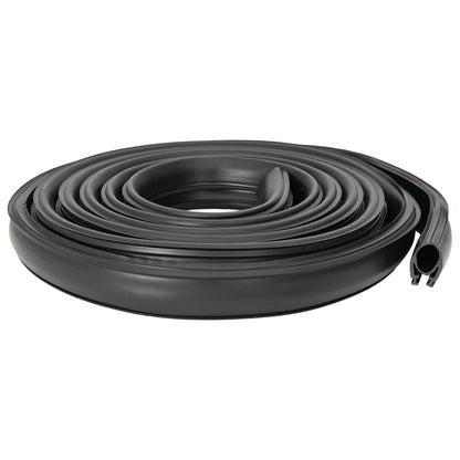 vidaXL Garage Door Seal Black 41 x 33 mm 3.5 m PVC