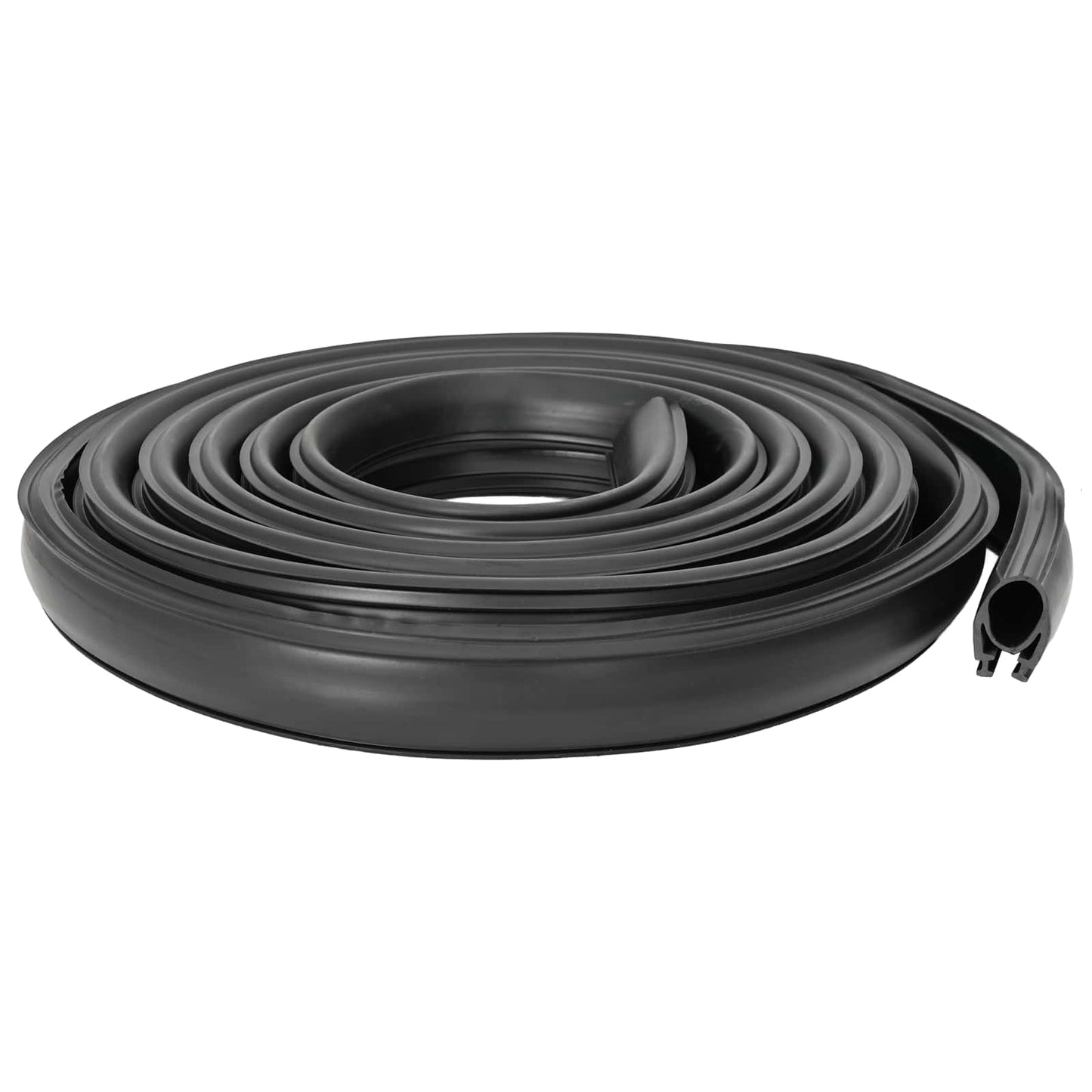 vidaXL Garage Door Seal Black 41 x 33 mm 4 m PVC