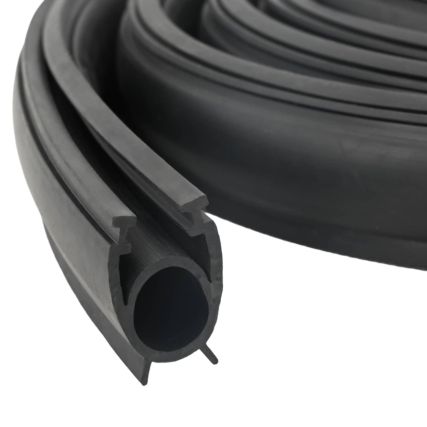 vidaXL Garage Door Seal Black 41 x 33 mm 5 m PVC