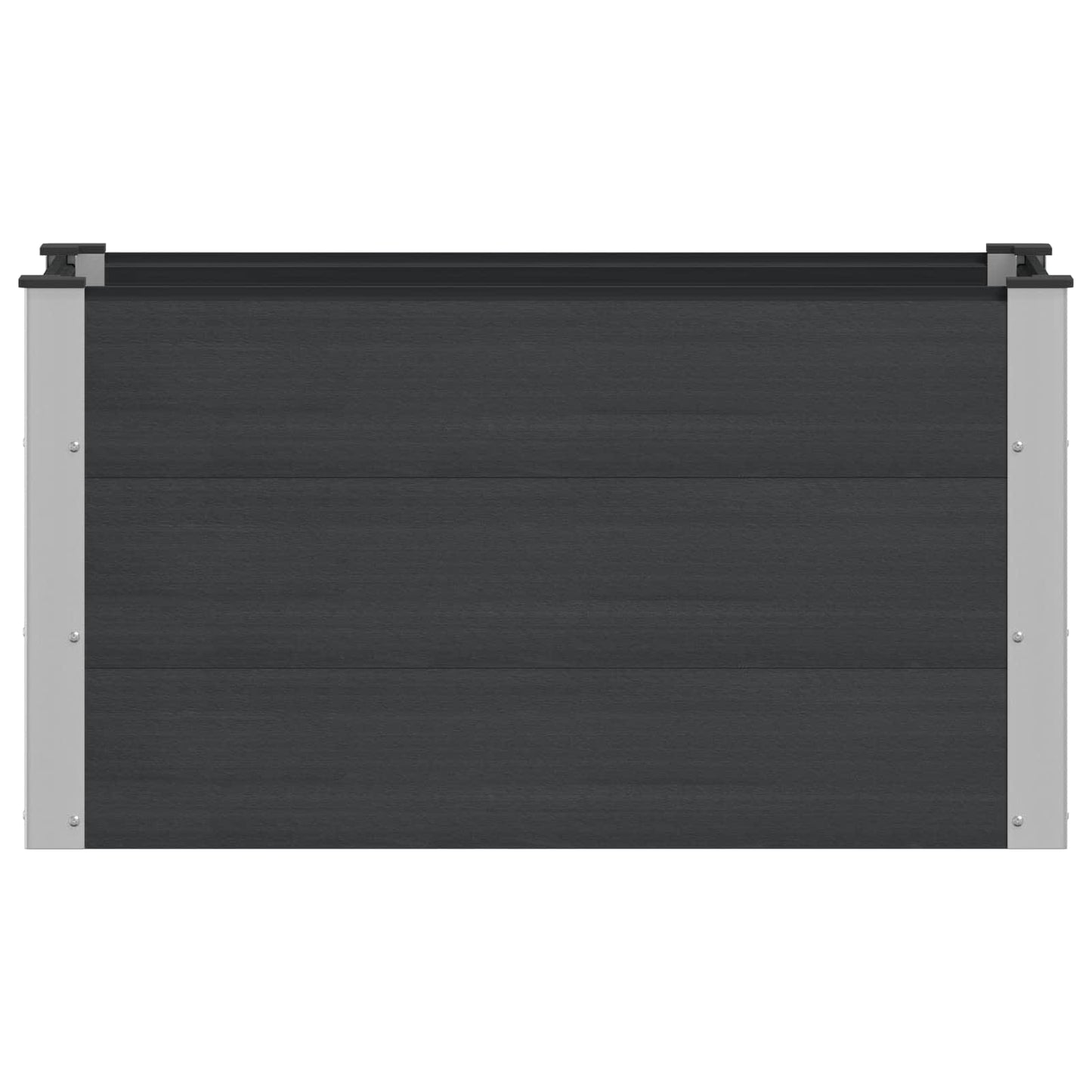 vidaXL Garden Raised Bed Black 100 x 50 x 54 cm WPC and Aluminium