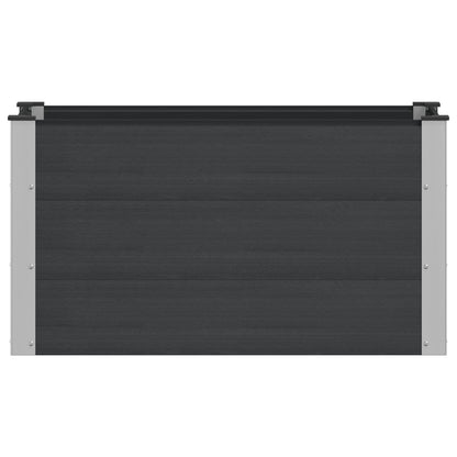 vidaXL Garden Raised Bed Black 100 x 50 x 54 cm WPC and Aluminium