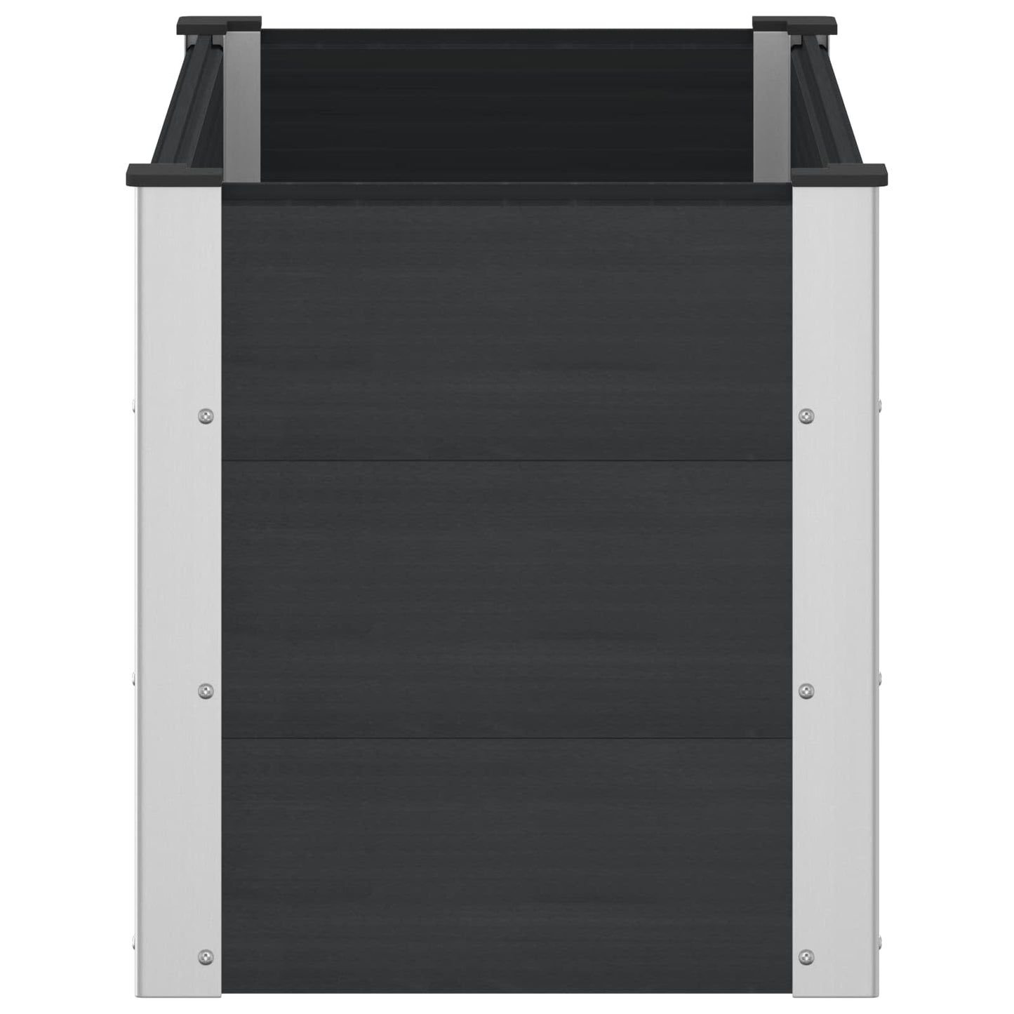 vidaXL Garden Raised Bed Black 100 x 50 x 54 cm WPC and Aluminium