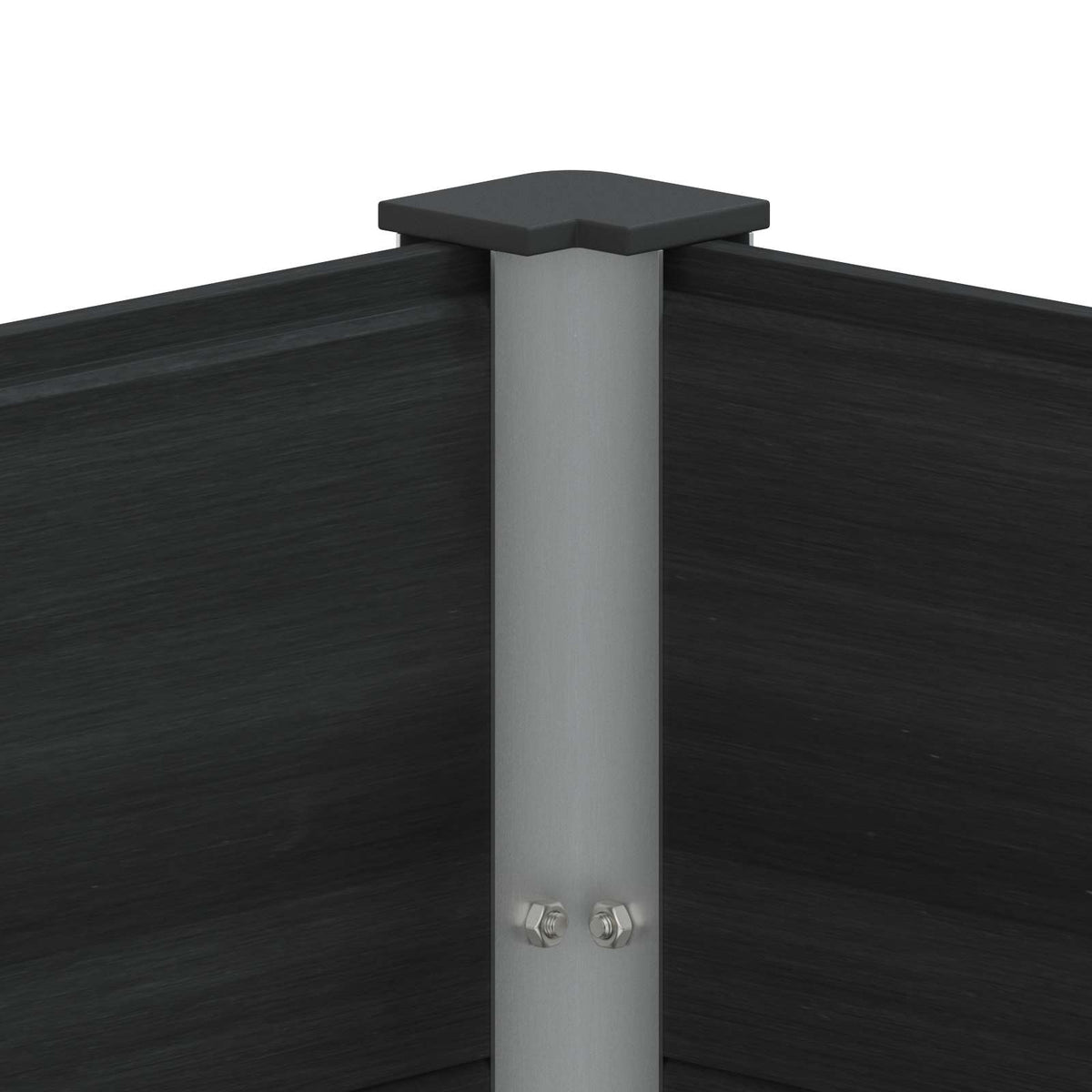 vidaXL Garden Raised Bed Black 100 x 50 x 91 cm WPC and Aluminium