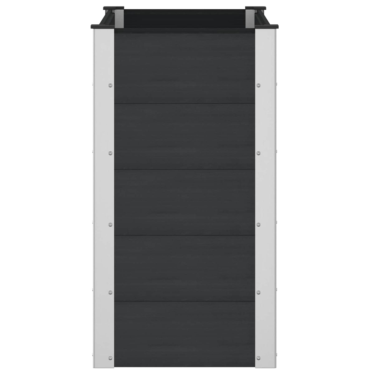 vidaXL Garden Raised Bed Black 100 x 50 x 91 cm WPC and Aluminium