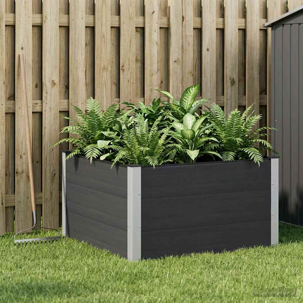 vidaXL Garden Raised Bed Black 100 x 100 x 54 cm