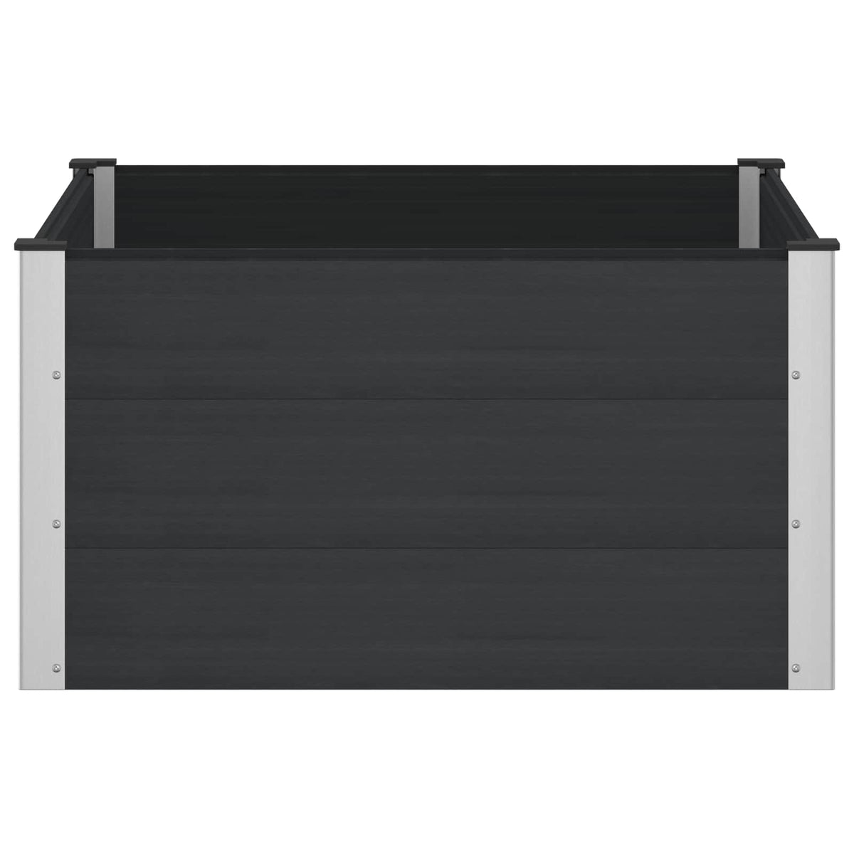 vidaXL Garden Raised Bed Black 100 x 100 x 54 cm WPC and Aluminium