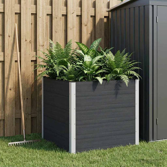 vidaXL Garden Raised Bed Black 100 x 100 x 91 cm
