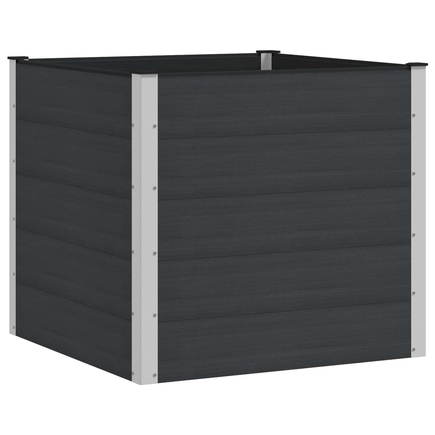 vidaXL Garden Raised Bed Black 100 x 100 x 91 cm