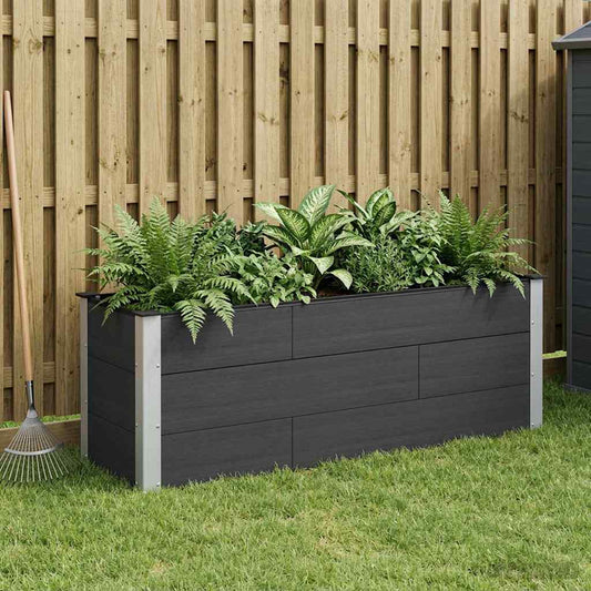 vidaXL Garden Raised Bed Black 150 x 50 x 54 cm