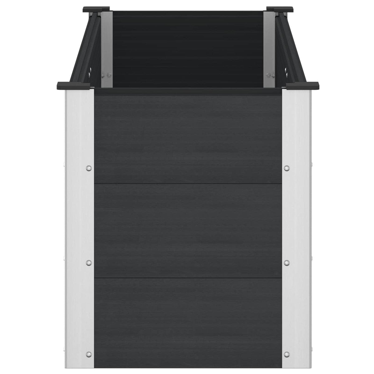 vidaXL Garden Raised Bed Black 150 x 50 x 54 cm WPC and Aluminium